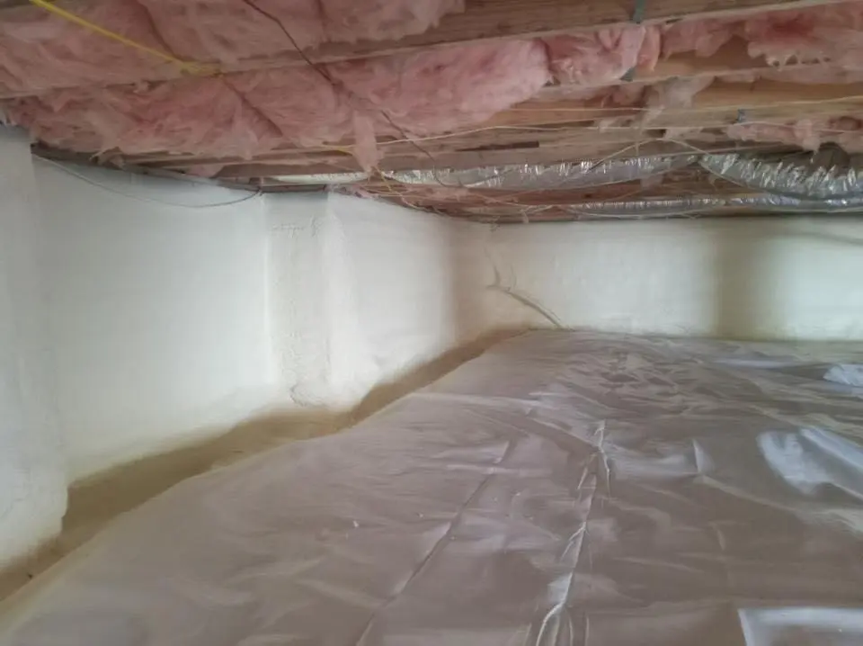 Crawl space encapsulation with closed-cell spray foam for Spray Foam Roofing in Naranja
